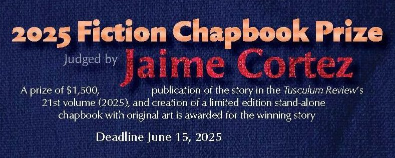 Red and Gold banner: 2025 Fiction Chapbook Prize